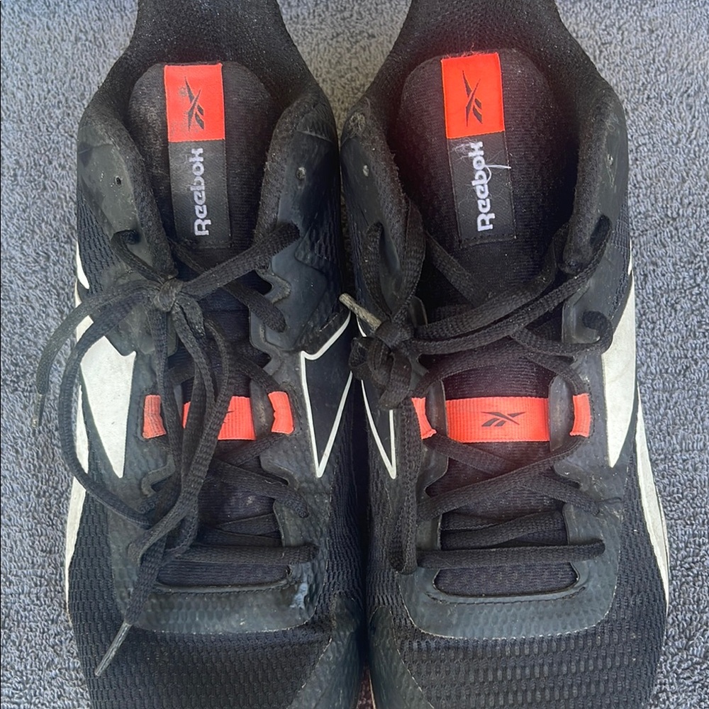 Reebok Men's Black and Red Athletic Sneakers